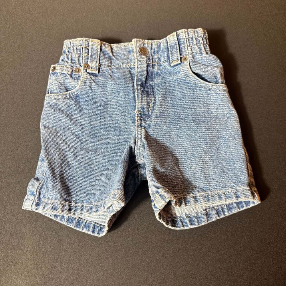 Vintage Gap Kids Classic Denim Jean Shorts High Waisted Elastic Waist Size 2 Reg